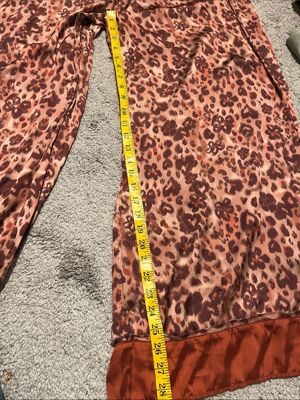 Free People Intimately Free Dreamy Days Leopard Print Wide-Leg Satin Pants - Picture 10 of 16